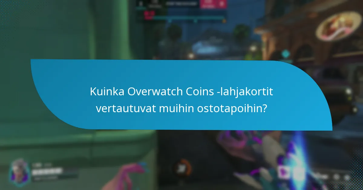 Kuinka käytän Overwatch Coins -lahjakortteja?